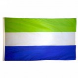 beste kwaliteit 3 ​​* 5FT polyester sierra leone vlag met twee ogen