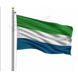 bandiera nazionale sierra leone verde bianco blu poliestere nazionale di qualità
