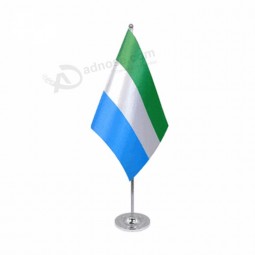 edelstahl basis stehen tisch flagge farbenreich färben sublimation sierra leone nationalflagge