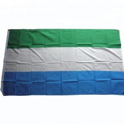 100% poliéster impreso 3 * 5 pies banderas de país de sierra leona