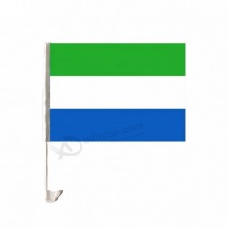 Gran calidad de impresión digital Sierra Leona Ventanas del coche bandera hooder