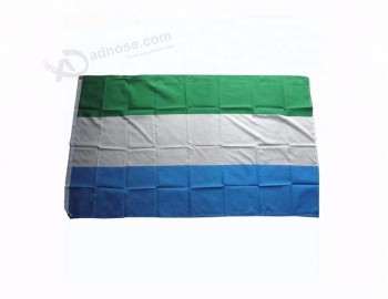 Печать флагов полиэфира страны Сьерра-Леоне 3 * 5ft