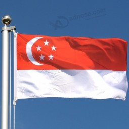 High quality polyester national flags of Singapore