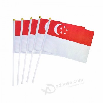 Singapur Hand Flagge Landesflagge Festival Sport Dekor