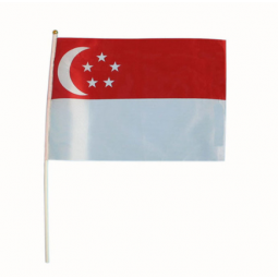 bandiera dell'onda della mano di Singapore di uso all'aperto per la promozione
