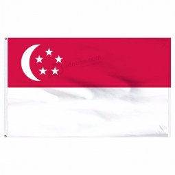poliéster 3x5ft bandera nacional impresa de singapur