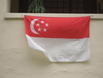 bandiera su misura del paese di Singapore su ordine professionale