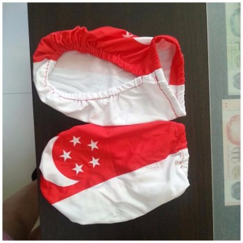 Drapeau promotionnel imprimé de couverture de rétroviseur latéral de voiture de Singapour