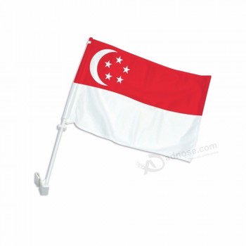 Double sided polyester Singapore national car flag