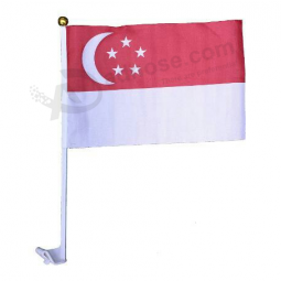 차 창을위한 주문 싱가포르 깃발을 인쇄하는 폴리 에스테 30x45cm