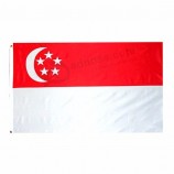 Screen Printing Flagge Singapurs Polyester Country Singapore Flag