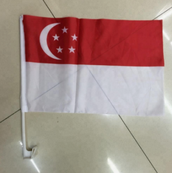 Bandera nacional de la bandera de la ventana del coche del país de Singapur del día nacional