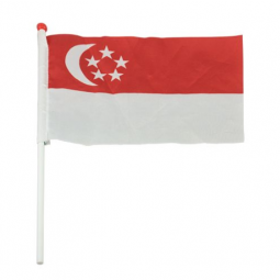 bandera de palo pequeño de poliéster singapur para deportes
