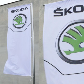 venta al por mayor de alta calidad personalizado skoda street banner con cualquier tamaño