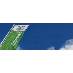 Custom high-end skoda flat top flag with any size and cheap price