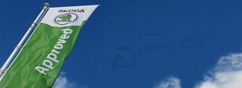 custom high-end skoda flat top flag with any size and cheap price