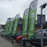 Wholesale custom high quality skoda feather flag with cheap price
