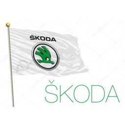 bandera skoda personalizada de alta calidad con cualquier tamaño