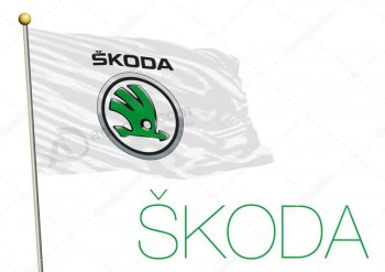 kundenspezifische Skoda-Flagge der hohen Qualität mit irgendeiner Größe
