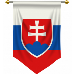 bandeira de galhardete do país de poliéster eslováquia para pendurar