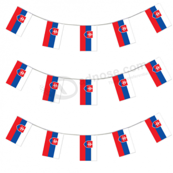 Decorative Mini Polyester Slovakia Bunting Banner Flag
