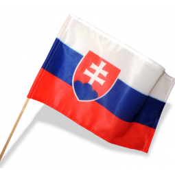 Promotional Printed Custom Waving Small Size Slovakia hand Shake flag