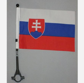 Großhandel Polyester Slowakei Fahrrad Flagge mit Pol