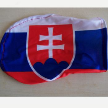 Venda quente poliéster eslováquia carro espelho lateral bandeira
