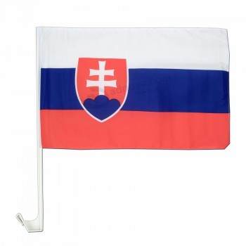 12x18inch digitaal bedrukt polyester Slowakije Autoraamvlaggen