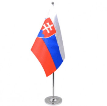 High Quality Polyester Table Top Slovakia Meeting Flag