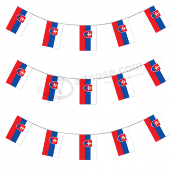 Открытый декор полиэстер Словакия строка флаг, обычай словацкий флаг овсянка