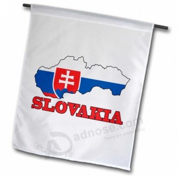 Décoration support en métal personnalisé extérieur Slovaquie jardin drapeau
