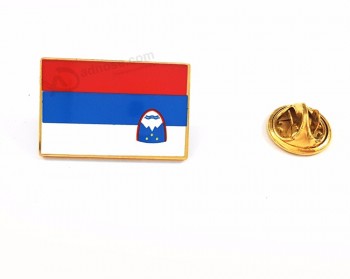 Diseño OEM de alta calidad fundición a presión eslovenia banderas de país accesorios esmaltes metálicos