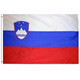 2019スロベニア国旗3x5 FT 150x90cmバナー100dポリエステルカスタムフラグメタルグロメット