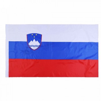 beste qualität 3 * 5FT polyester slowenien flagge mit zwei ösen