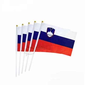 Mini white blue red slovenia hand signal flag