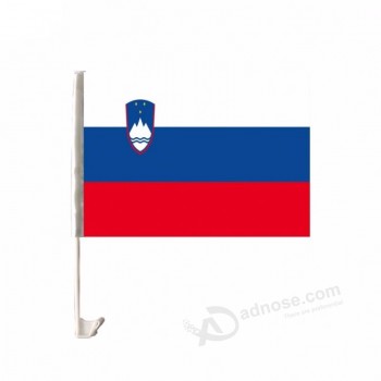Cheap hot sale digital printed Slovenia car window flag