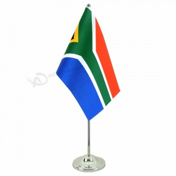 注文の事務机の旗の印刷ポリエステル南アフリカ共和国のテーブルの旗