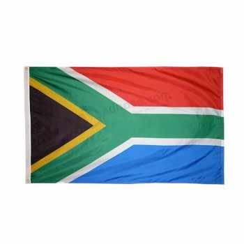 Vente en gros 90 * 150 cm Polyester Afrique du Sud Rouge Noir Vert Drapeau Avec Prix Pas Cher