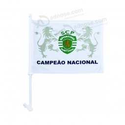 Drapeau de fenêtre de voiture en polyester CF075 bon marché personnalisé.