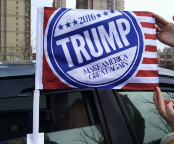High quality custom mini trump Car Flag Banner
