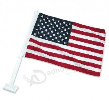 Sports events Promotional America car flag with plastic pole
