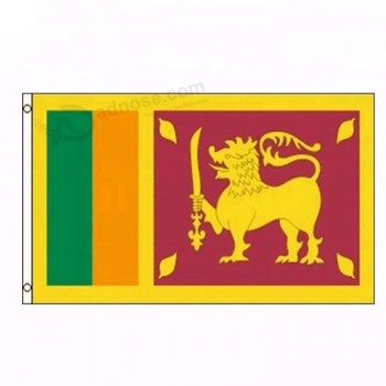 kundenspezifische Polyester 100d der hohen Qualität im Freien nationale Sri Lanka Flagge