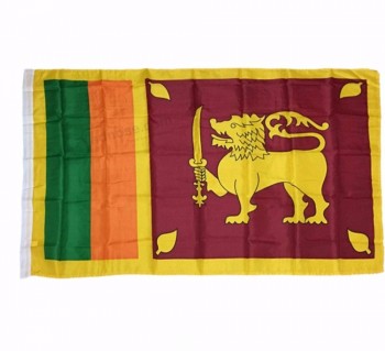 금관 악기 밧줄 고리, 폴리 에스테 국기를 가진 고품질 3x5 FT 스리랑카 깃발을 훔쳐