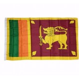 stoter bandera de Sri Lanka de 3x5 pies de alta calidad con arandelas de latón, bandera de país de poliéster