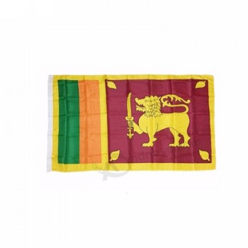 Drapeau national du Sri Lanka en polyester 3x5ft personnalisé