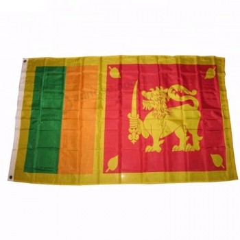 100% poliéster impreso 3 * 5 pies banderas de país de Sri Lanka