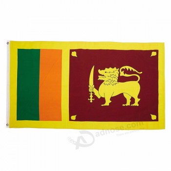 Vente chaude pas cher personnalisé imprimé polyester sri lanka drapeau