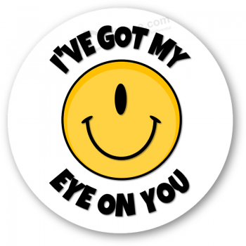 Vente chaude voiture monogramme décalcomanie emoji smiley visage cercle autocollant