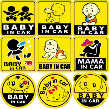 proveedor de china personalizado bebé a bordo etiqueta del coche